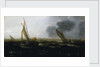 Dutch vessels in a strong breeze by Jan Porcellis