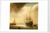 A ship in a calm sea by Abraham de Verwer