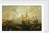 Action between English and Spanish ships by Andries van Eertvelt