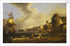 The port of Genoa by Adriaan van der Cabel