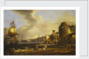 The port of Genoa by Adriaan van der Cabel