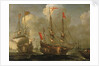 Spanish ships at anchor by Sebastian Castro