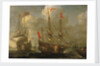 Spanish ships at anchor by Sebastian Castro