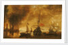 Daybreak after the bombardment of a port by Spanish ships by Andries van Eertvelt