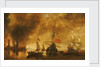 Daybreak after the bombardment of a port by Spanish ships by Andries van Eertvelt