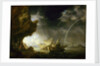 Seascape with sailors sheltering from a rainstorm by Bonaventura Peeters the Elder