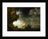 Seascape with sailors sheltering from a rainstorm by Bonaventura Peeters the Elder