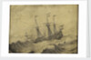 A Dutch ship in a stormy sea by Experiens Sillemans