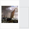 A Dutch ferry boat before a breeze by Simon de Vlieger