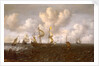 A Dutch ship before the wind by Joachim de Vries