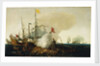 Spanish Men-of-War engaging barbary corsairs by Cornelis Hendriksz Vroom
