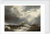 Sunlight on a stormy sea by Bonaventura Peeters the Elder