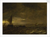 Fishing boats in an estuary at dusk by Jan van Goyen