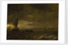 Fishing boats in an estuary at dusk by Jan van Goyen