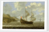 An English ship leaving the coast by Tobias Flessiers