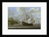 An English ship running towards a rocky coast by Tobias Flessiers