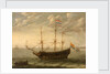 A Zeeland ship at anchor by Abraham Willaerts
