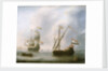 A galley and a man-of-war by Jacob Adriaensz Bellevois