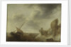 A small vessel beating off a rocky coast by Jacob Adriaensz Bellevois