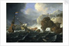 Ships and a galley wrecked on a rocky coast by Jan Peeters