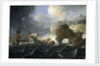 Ships and a galley wrecked on a rocky coast by Jan Peeters
