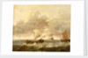 A fishing pink running past a jetty by Gerrit Battem