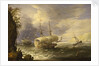 Shipping off a rocky coast by Pieter van den Velde