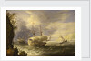 Shipping off a rocky coast by Pieter van den Velde