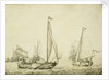 Two Dutch boeier yachts under sail by Willem van de Velde the Elder
