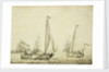 Two Dutch boeier yachts under sail by Willem van de Velde the Elder
