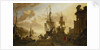 Shipping at Leghorn by Hendrik van Minderhout