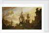 Shipping at Leghorn by Hendrik van Minderhout