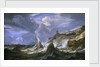 A ship wrecked in a storm off a rocky coast by Pieter Mulier