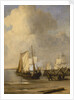 Calm: a kaag coming ashore by Willem Van de Velde the Younger