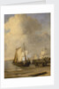 Calm: a kaag coming ashore by Willem Van de Velde the Younger