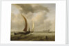 Two kaags at sea before a fresh breeze by Willem Van de Velde the Younger
