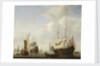 Calm: a Dutch flagship coming to anchor by Willem Van de Velde the Younger