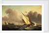 A kaag going to windward in a fresh breeze by Willem Van de Velde the Younger
