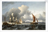 The merchant shipping anchorage in the Texel by Ludolf Bakhuizen