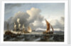 The merchant shipping anchorage in the Texel by Ludolf Bakhuizen