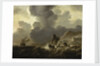 A Dutch ship wrecked on a rocky coast by Ludolf Bakhuizen