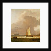 A kaag leaving the shore in stormy weather by Ludolf Bakhuizen