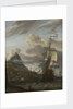 A Dutch ship entering a mediterranean port by Abraham Storck