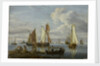 Dutch shipping in an estuary by Abraham Storck