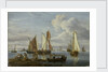 Dutch shipping in an estuary by Abraham Storck