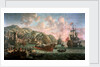 Ships, galleys and other vessels off an Italian port by Jacob Knyff