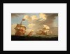 A man-of-war flying the Royal Standard, and other ships of the fleet by R. Vale