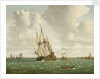 A Dutch whaler close-hauled in a breeze by Jan Claesz Rietschoof