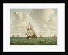 A Dutch whaler close-hauled in a breeze by Jan Claesz Rietschoof