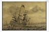 Dutch men-of-war joining the fleet by G. Vonk
